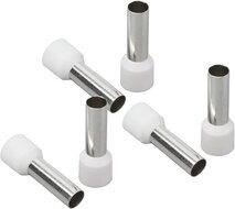 100 delig 0.5mm2 adereindhuls wit&nbsp;- kabelschoen pen - adereind hulzen - connectorpin - pennen