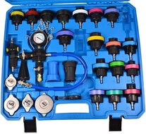 24 delige radiatortester - koelsyteem druktester - coolsysteem tester - vacuumtester - kacheltester - radiator tester