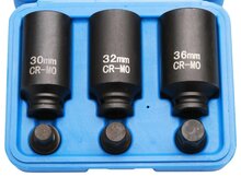 12 kant aandrijfas doppenset 30 - 32 - 36 mm - veeltands doppen - krachtdoppen - aandrijf as veel tand krachtdop