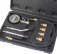 8 delig 0 tot 14 bar digitale benzine compressietester - compressiemeter - brandstofdrukmeter - druktester