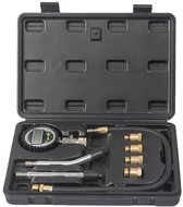 8 delig 0 tot 14 bar digitale benzine compressietester - compressiemeter - brandstofdrukmeter - druktester