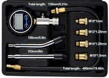 8 delig 0 tot 14 bar digitale benzine compressietester - compressiemeter - brandstofdrukmeter - druktester&nbsp;