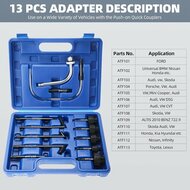 13 delige atf olievulpomp adapter set -&nbsp;transmissieolie&nbsp;bijvulpomp adapters - versnellingsbakolie vul mondstukken