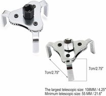 63&nbsp;mm-102&nbsp;mm&nbsp;oliefilter spin 3 poot -&nbsp;verstelbare oliefiltertang - universele&nbsp;filtertang - oliefilterdop - 3 klauw olie ta