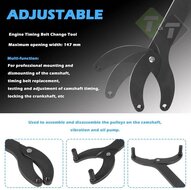 vag nokkenas blokkeersleutel verstelbaar - distributiesleutel - tijdafstelsleutel - tandwielsleutel - poeliesleutel - satra