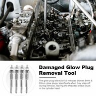 M8 en M10 gloeibougie verwijderingsset - reparatie set gloei bougies - uitboorset glowplug - uittrekset gloeibougies
