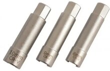 3 delige gloeibougie met zijsleuf verwijder set - bougie doppen set - glowplug socket - gloeibougiedoppen - gloeistift demontag