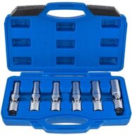 6 delige knikbaar 8 tot 16 mm 3/8'' aansluiting bougiesleutel set - bougie dop - bougiedoppen met draaikop - glow