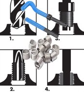 m10x1.5 draadreparatie set - helicoil set - schroefdraad reparatieset - helicoils - schroefdraadherstel set&nbsp;