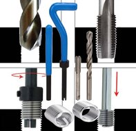 m14x1.25&nbsp;draadreparatie set - helicoil set - schroefdraad reparatieset - helicoils - schroefdraadherstel set