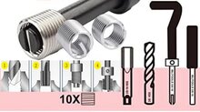 m12x1.25 draadreparatie set -&nbsp; helicoil set - tapset - schroefdraad reparatieset&nbsp;- schroefdraadtap