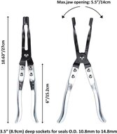 11 delig&nbsp; klepsteel afdichtrubber tang set - klepsteel afdichting set - klepstootrubber tang - kleppensealtang