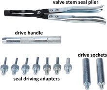 11 delig&nbsp; klepsteel afdichtrubber tang set - klepsteel afdichting set - klepstootrubber tang - kleppensealtang