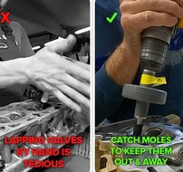 klepslijper met boorkop bevestiging - klep slijper - kleppenslijper - klepslijper - satra