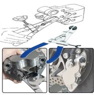 motorfiets remzuiger demontage tang - rem zuiger tang - zuigerveertang - remzuigertang motorfiets