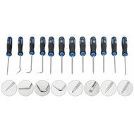 12 delige precisie haken en schroevendraaier set - haakgereedschap - schroevendraaiers - satra