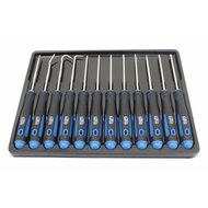 12 delige precisie haken en schroevendraaier set - haakgereedschap - schroevendraaiers - satra