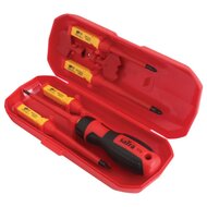 ge&iuml;soleerde schroevendraaier set - elektra schroevendraaiers 1000 volt - verwisselbare schroevendraaiers - satra