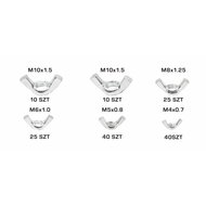 vleugelmoer assortiment 150 delig - vlindermoer m4-m10 - oormoer - handmoer set - asta