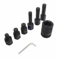 kracht spline doppen 8 delige - veeltanddop bitten set - 12 tand bit - asta