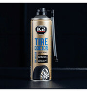 k2 bandenreparatie spray 500ml - lekke band pechspray - lege band reparatie spuitbus - dichting middel