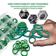 420 delig hitte bestendige o-ringen assortiment - groene o ringen - afdichtingsringen - temperatuur bestendige ringen - rubber 