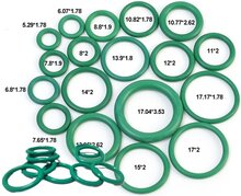 420 delig temperatuur bestendige&nbsp;o-ringen assortiment - groene&nbsp;afdichtingsringen - hitte bestendige o ringen - af