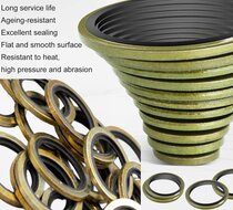 150 delige metalen en rubberen&nbsp;afsluitringen&nbsp;- metaal met rubber - afdichtingsringen - sluitringen - bonded seals