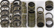 150 delige metalen en rubberen&nbsp;afsluitringen&nbsp;- metaal met rubber - afdichtingsringen - sluitringen - bonded seals
