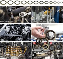 150 delige metalen en rubberen&nbsp;afsluitringen&nbsp;- metaal met rubber - afdichtingsringen - sluitringen - bonded seals