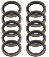 150 delige metalen en rubberen&nbsp;afsluitringen&nbsp;- metaal met rubber - afdichtingsringen - sluitringen - bonded seals