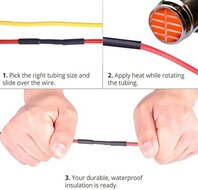 krimpkous 2 meter x 13 mm - elektra kous - krimp kous - heatshrink - thermische beschermsok&nbsp; - krimpsok
