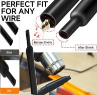 krimpkous 2 meter x 13 mm - elektra kous - krimp kous - heatshrink - thermische beschermsok&nbsp; - krimpsok