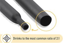 krimpkous 2.0mm x 5 meter - krimp kous - beschermmantel elektra verbinding