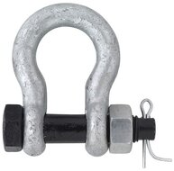 3.25 Ton 19mm harpsluiting met moerbout en splitpen - zwaar uitgevoerde harp sluiting - hijsoog gekeurd