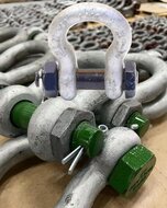 3.25 Ton 19mm harpsluiting met moerbout en splitpen - zwaar uitgevoerde harp sluiting - hijsoog gekeurd