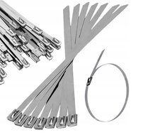metalen kabelbinders 4.6x300mm - stalen bundelbandjes - 25 stuks - tiewrap - kabel binder - gmp