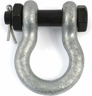 6.5 ton 25 mm harpsluiting met moerbout en splitpen - zwaar uitgevoerde harp sluting - hijsoog - wll 6500 kg ketting shackles