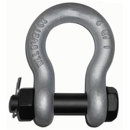 6.5 ton 25 mm harpsluiting met moerbout en splitpen - zwaar uitgevoerde harp sluting - hijsoog - wll 6500 kg ketting shackles