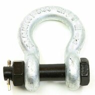 6.5 ton 25 mm harpsluiting met moerbout en splitpen - zwaar uitgevoerde harp sluting - hijsoog - wll 6500 kg ketting shackles