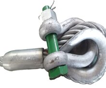 6.5 ton 25 mm harpsluiting met moerbout en splitpen - zwaar uitgevoerde harp sluting - hijsoog - wll 6500 kg ketting shackles