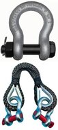6.5 ton 25 mm harpsluiting met moerbout en splitpen - zwaar uitgevoerde harp sluting - hijsoog - wll 6500 kg ketting shackles
