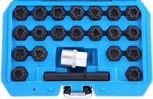 22 delige audi wielboutslot doppen - wielmoer slot sleutel set - anti wielbout demontage dop - speciale velgen dop - velgslotdo