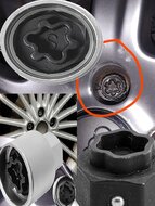 22 delige audi wielboutslot doppen - wielmoer slot sleutel set - anti wielbout demontage dop - speciale velgen dop - velgslotdo