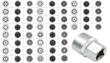22 delige audi wielboutslot doppen - wielmoer slot sleutel set - anti wielbout demontage dop - speciale velgen dop - velgslotdo