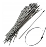 metalen kabelbinders 4.6x300mm - stalen bundelbandjes - 25 stuks - tiewrap - kabel binder - gmp