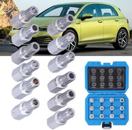 12 delige volkswagen en vag veeltand grof met gat anti diefstal slotbout doppen - wielbout speciale doppen - velgenslot dop - w