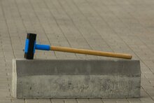 rubberen hamer kop voor bestrating - tegelhamer kop - rubberenhamer - rubberen bestratingshamer 