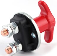 2000 ampere 12 / 24 volt hoofdstroom schakelaar - noodschakelaar - powerswitch - batterij isolator - accuhoofdschakelaar