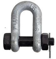 1 ton 11 mm zware d sluiting met moerbout en splitpen - veilige kettingsluiting - schakelsluitging wll 1000 kg - treksluiting